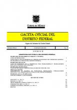 Portada de Gaceta Oficial del Distrito Federal del 25 de mayo de 2000