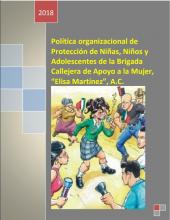 Portada del documento completo de Política organizacional de Protección de Niñas, Niños y Adolescentes de la Brigada Callejera